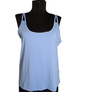 Nautica Medium Tank Top Womens Light Blue Double Strap Sleeveless Sleepwear NEW